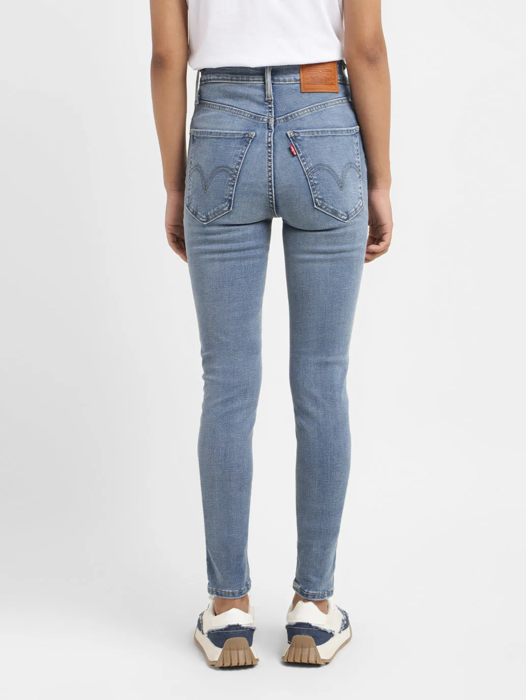 Women's Blue Skinny Fit Mid Rise Jeans