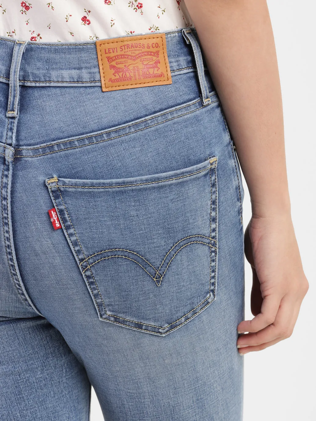 Women's Blue Skinny Fit Mid Rise Jeans