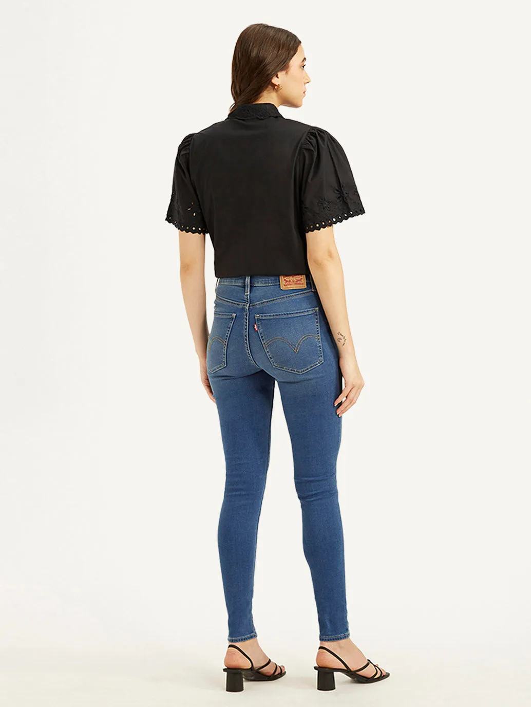 Women's Blue Super Skinny Fit Low Rise Jeans