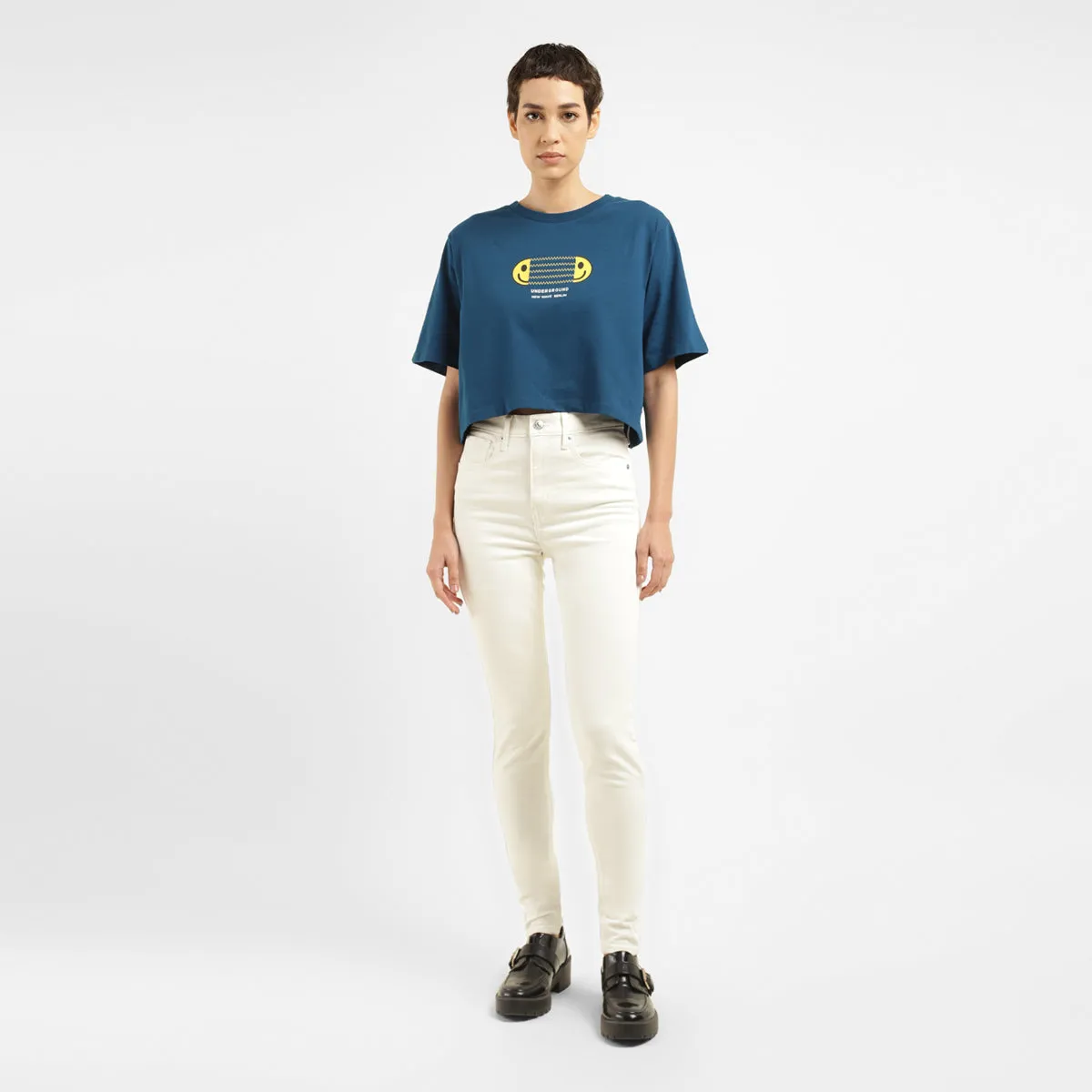 Women's White Skinny Fit High Rise Jeans