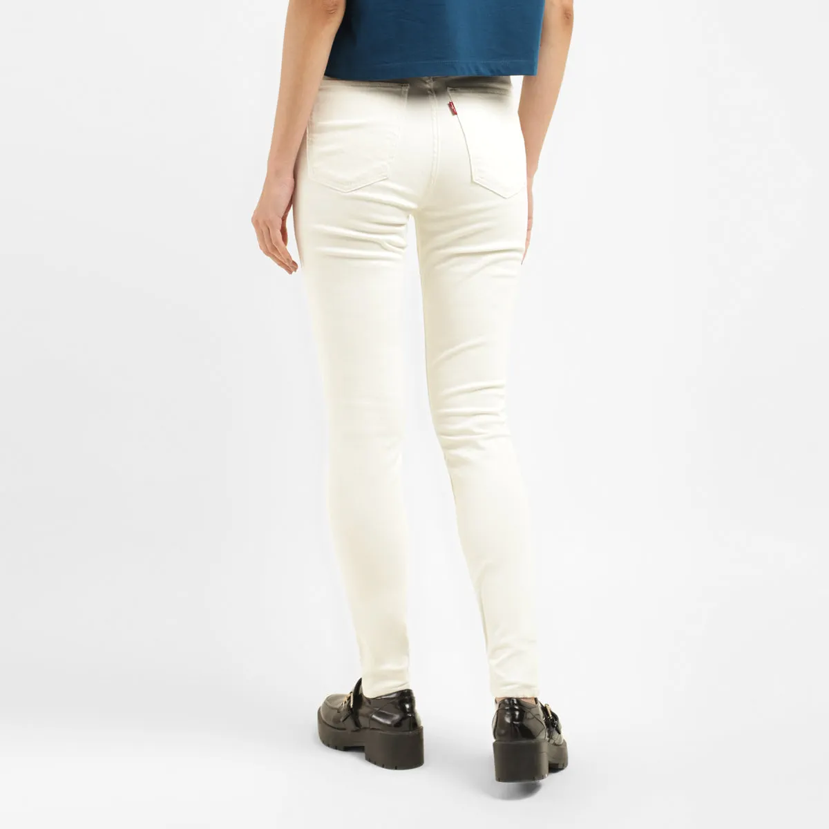 Women's White Skinny Fit High Rise Jeans