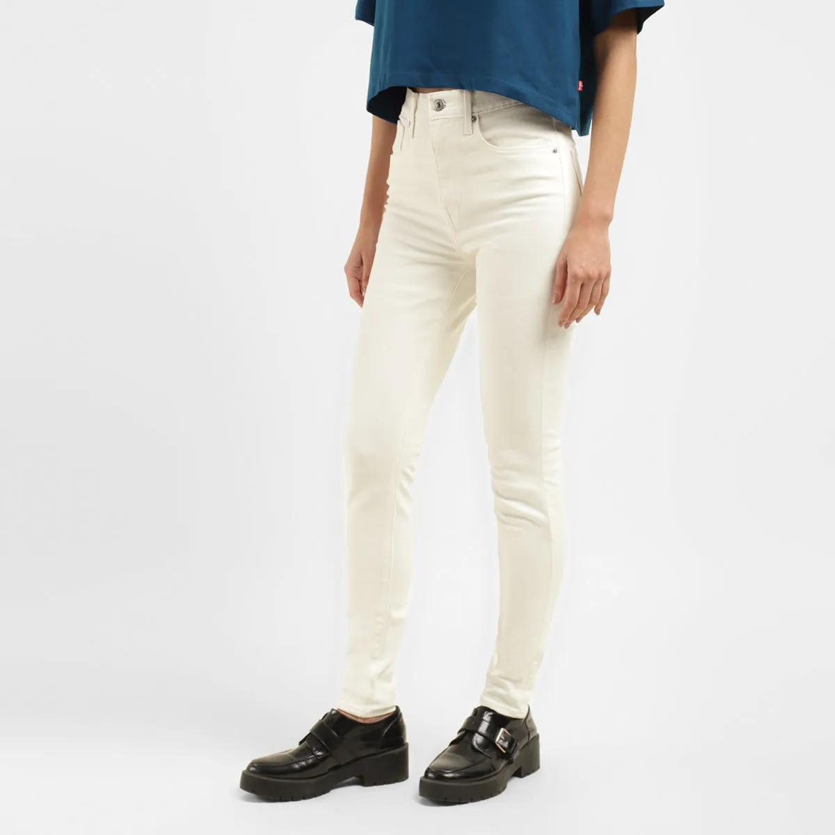 Women's White Skinny Fit High Rise Jeans