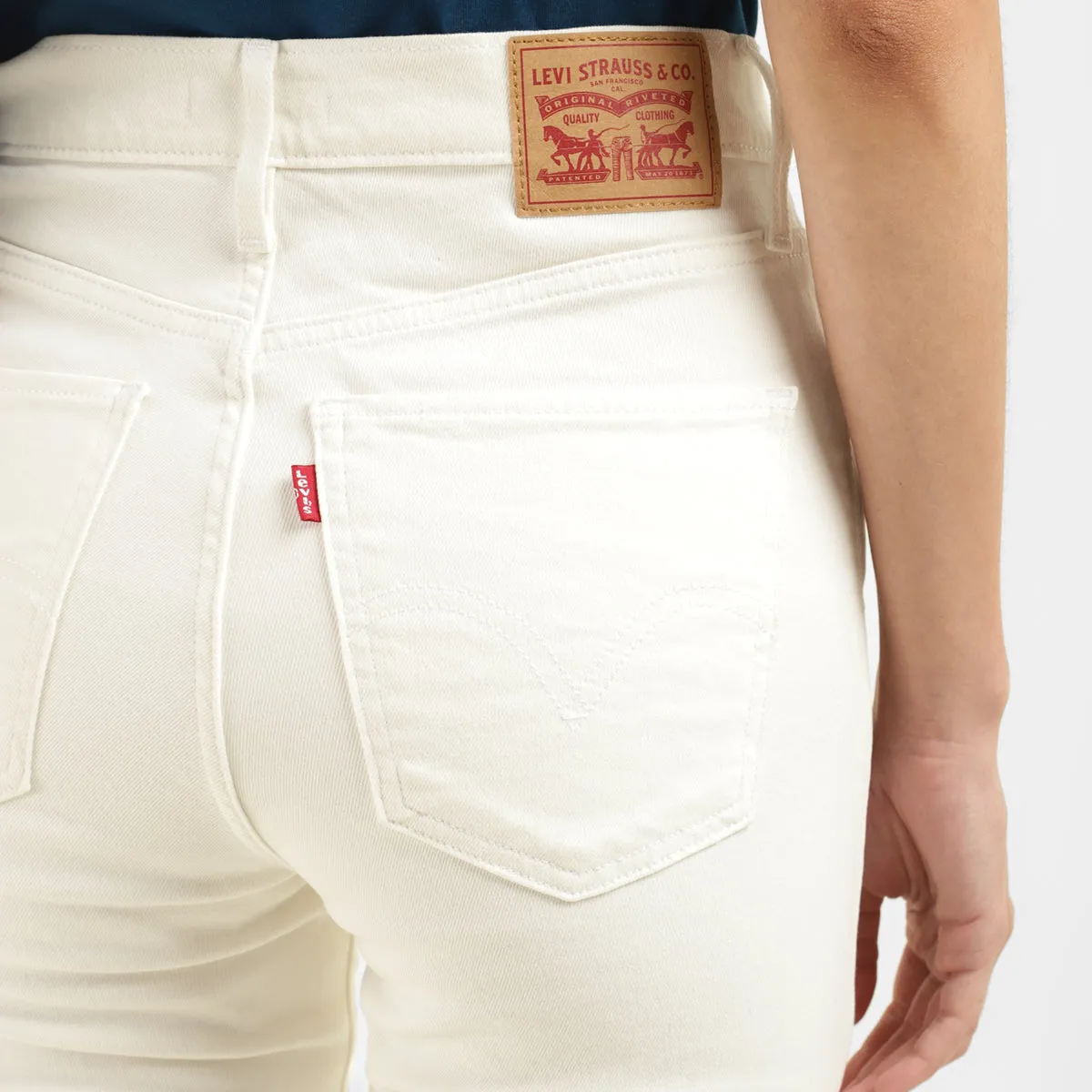 Women's White Skinny Fit High Rise Jeans