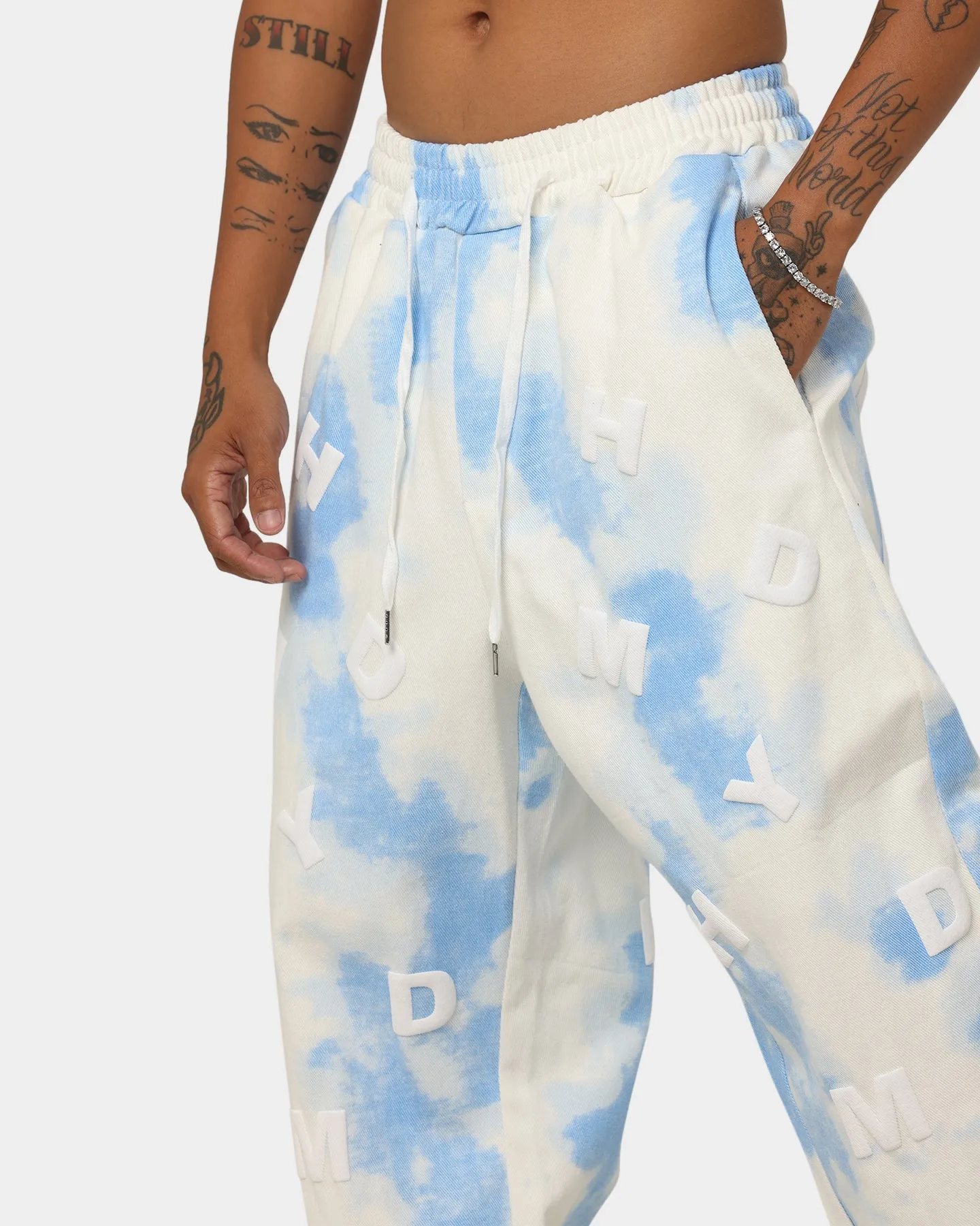 XXIII Journee White Wash Jogger Blue/White
